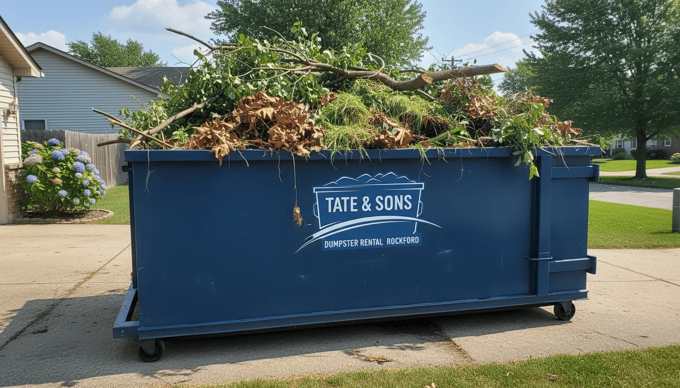 Yard Waste Dumpster Rental Rockford IL-img